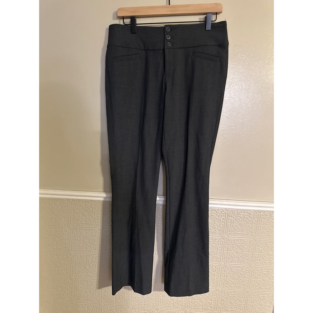 Hollywould Womens Charcoal Gray Bootcut Dress Pants Size 7 Career Trousers